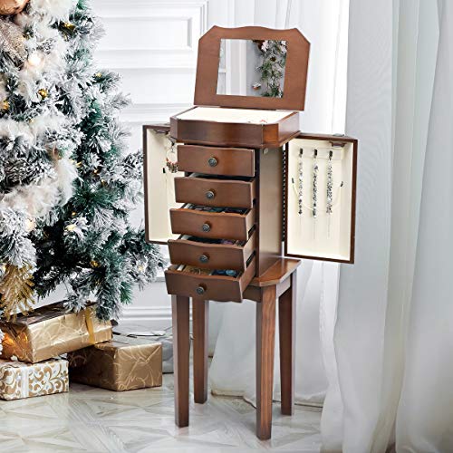 Giantex Jewelry Armoire Chest Storage Organizer for Women