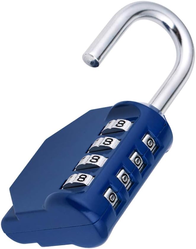ZHEGE Lock, 4 Digit Combination Padlock Outdoor, School Lock, Gym Lock and Black Lock - - 