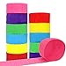 Coceca 12 Rolls Streamers Crepe Paper in 6 Colors Rainbow Streamers Party Decorations Wedding Birthday Colorful DIY Supplies for Flower Making Ceremony Festivals Decoration
