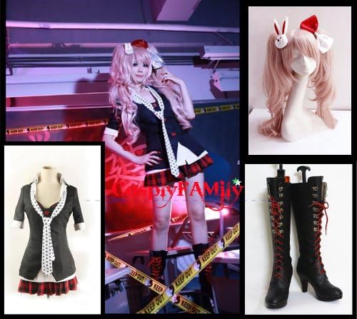 Amazon 豪華版 コスプレ衣装 靴とウィッグ Bar付き 江ノ島盾子 ダンガンロンパ 希望の学園と絶望の高校生 オーダーサイズ製作可能 コスプレ 仮装 通販