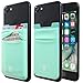 Phone Wallet Stick on, RFID Blocking Phone Card Holder for Back of Phone Stick On Sticky Adhesive Attachment iPhone Wallet & iPhone Credit Card Holder (RFID Mint)
