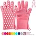 PINK Edition of Heavy-Duty Women's Silicone Oven Mitts | Profits Will Benefit The National Breast Cancer Foundation | 2 Sizes Available | Heat Resistant Barbecue & Cooking Gloves for Her (1 Pair, M/L)