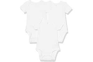 Amazon Essentials Unisex Babies' Cotton Stretch Jersey Short Sleeve Bodysuit (Previously Amazon Aware), Pack of 3