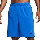 Nike Dri-FIT Men's 9" Woven Training Shorts (US, Alpha, Small, Regular, Regular, Royal/Obsidian)