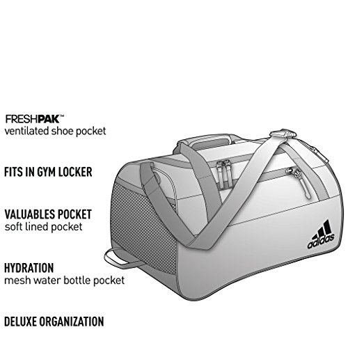adidas Squad III duffel Bag, Red/Frozen Yellow, One Size - Thumbnail 6