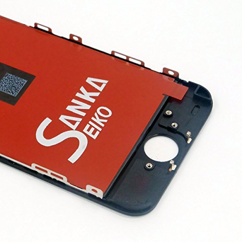 SANKA iPhone 5C LCD Screen Replacement, Digitizer Display Retina Touch Screen Glass Frame Assembly for iPhone 5C - Black (Free Tools Included)