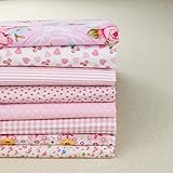 Cotton Fabric Quilt Fabric Fat Quarter Bundle Pink Floral Pattern Sewing Handmade Textile Fabric Material Color Pink 40cmx50cm