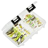 Plano Elite Series Spinnerbait StowAway 3600, Small, Transparent, Holds Up to 18 Individual Spinnerbait Lures, Tangle-Free Bait Tackle Storage and Organizer, Utility Boxes for Fishing