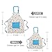 Jennice House Kids Apron and Chef Hat Set, Cute Children Baking Aprons with Adjustable Neck Strap and Pockets for Girls Boys Cooking Baking Painting Gardening in 2 Sizes (Blue Animals, Small)