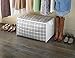 ZOBER Jumbo Blanket, Storage Bags with Zipper, Comforter Underbed Closet Soft Storage Plastic Bag with Breathable Polypropylene, White - Set of 2-17.5