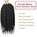 Ago 6Packs 12inch Havana Twist Crochet Hair Senegalese Twists Hair Low Temperature Braiding Hair 12Strands/Pack(12inch/6packs, 1B#)