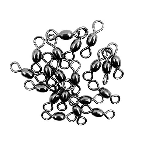 Angelwirbel, schwarz, mit Nickel beschichteter Messing, Köderhaken-Bindeglied – Bild 4