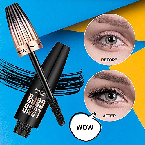 Tetyana naturals 4D Silk Fiber Lash Mascara Waterproof, Luxuriously Longer, Thicker, Voluminous Eyelashes, Long-Lasting, Dramatic Extension, Smudge-proof, Hypoallergenic Formula