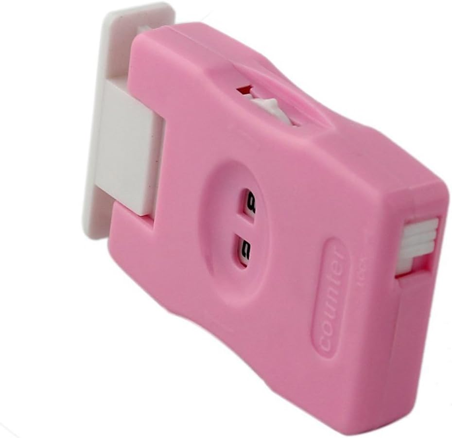 LUOEM Manual Knitting Stitch Row Crocheting Counter Knitting Tool for Home Travel Pink, Taille unique - Image 3
