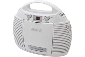 HANNLOMAX HX-327CD Portable CD Player with AM/FM Radio, Aux-in, AC/DC Dual Power Source. (White)
