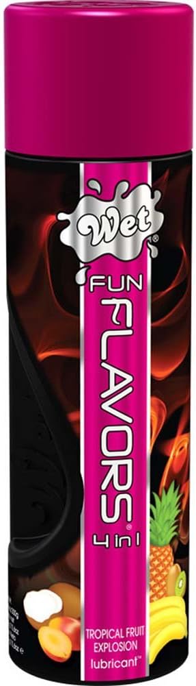 10.7oz/302g Tropical Fruit Explosion Fun Flavors Sugar Free Warming Massage Lotion and Lubricant
