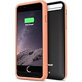 iPhone 6S Battery Case - iPhone 6 Battery Case, Trianium Atomic S Portable Charger for Apple iPhone 6 6S Battery Charging Case (4.7 Inches)[Black/Orange]- 3100mAh External Protective Juice Power Bank Charger[MFI Certified]