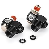 The Rag Company Ultra Air Hose Swivel Kit - Easily Maneuver Air Compressor Tools in Small Spaces with Universal Adapters - 2 