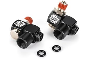 The Rag Company Ultra Air Hose Swivel Kit - Easily Maneuver Air Compressor Tools in Small Spaces with Universal Adapters - 2 