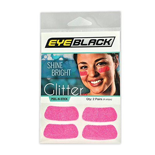 image for EyeBlack Pink Softball Glitter Eye Black Strips, 2 Pair