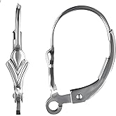 uGems Sterling Silver Earwires Leverbacks Fleur De Lis (3 Pairs)