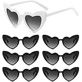 YooThink 7 Pcs Love Heart Shaped Sunglasses - Bachelorette Party Bridesmaid Bride Heart Sunglasses