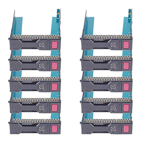 Heretom 651314-001 REV 3.010 3.5" LFF HDD Tray Caddy Sled 651320-001 For HP G9 Gen9 DL380p DL380e DL360p DL360e DL385 DL388 ML350e ML310e SL250s - with Chips & Screws