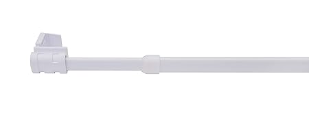 Clip Rail Telescopic White Smart Fix Business Metal Flat Blinds
