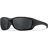 Wiley X WX Gravity Sunglasses, Safety Glasses for Men and Women, UV Eye Protection for Shooting, Fishing, Biking, and Extreme Sports, Matte Black Frames, Smoke Grey Tinted Lenses