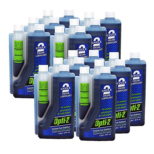 Opti-2 20112 12-Pack 34 Oz EZ Measure 2-Cycle Engine Lubricant with Stabilizer
