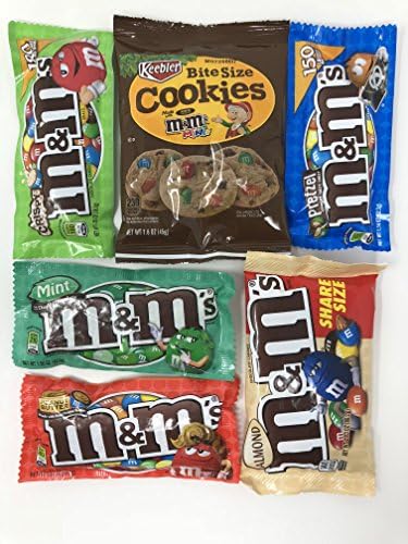 American M&M Candy Hamper Box Assortment Includes M&M's Cookies, Pretzel, Peanut Butter, Mint American Sweets in a Letterbox Friendly Box from Kurious Kandy