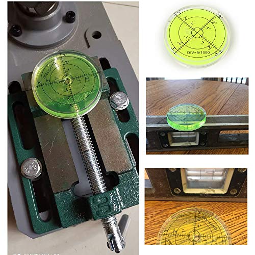 YOTOM Bubble Spirit Level, 66x10mm Circular Bullseye Level Inclinometers, Fluorescent Yellow