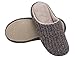 HomeIdeas Men's Cashmere Knitted Anti-slip House Slippers, Spring Summer Breathable Indoor Shoes