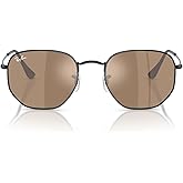 Ray-Ban unisex-adult Rb3548n Hexagonal Flat Lens Hexagonal Sunglasses