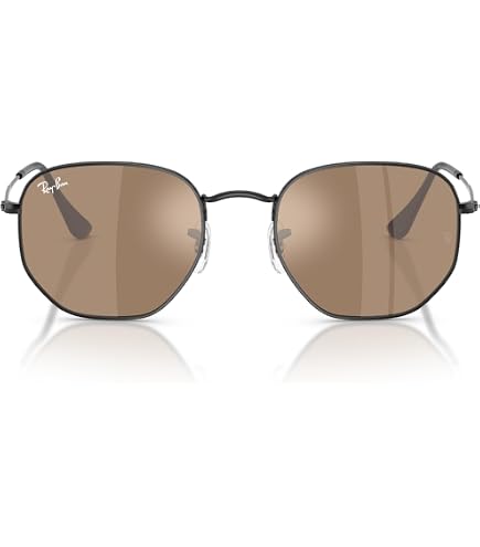 Amazon.com: Ray-Ban RB8148 Hexagonal Titanium Sunglasses, Silver