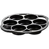 Lodge L7B3 Mini Cake Pan, 3-1/4 in Dia x 12-7/8 in L x 11.313 in W x 1-1/8 in H, Cast Iron, Black