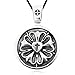 VENICEBEE Saint Mary Rose Christian Medal Cross 925 Sterling Silver Pendant Necklace