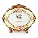 Zhenzan Frames 4x6 Inches Victorian Floral Decorated Oval Photo Frame for Home Decor