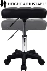 FURWOO Rolling Swivel Stool Chair Black Adjustable Spa Kitchen 135kg view 5