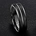 Tungsten Rings Men ring Engagement 6mm Black Plated Wedding Band Brushed Polished Finish Size 6-13