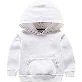 RUIBETYHUA Baby Kids Boy Girl Solid Casual Pocket Hoodie Sweatershirt Long Sleeve Pullover Tops 1-6T