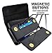 DeBin Leather Black iPhone 11 Pro / Xs / X Cell Phone Holster with Clip On / Magnetic Fastener and Belt Clip Pouch Cover Holder