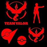 Team Valor Red Vinyl Decal MultiPack (Pokemon Go Inspired)