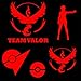 Team Valor Vinyl Decal MultiPack (Pokemon Go Inspired)