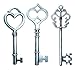 30PCS Assorted Vintage Skeleton Keys (The Juliet Collection, Silver)