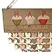 Family Birthday Board - DIY Wooden Calendar Sign Plaque Anniversary Plaque Wall Birthday Reminder Calendar - Home Decorative (brown board)