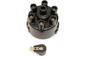 Pertronix Replacement Cap And Rotor Kit For Flame-Thrower "Stock-Look" 6-Cylinder 45D Style Distributors. Top Exit Cap.