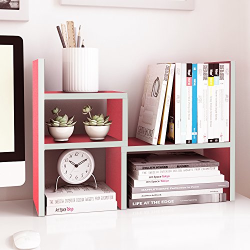 Jerry & Maggie Desktop Organizer Office Storage Rack Adjustable Wood