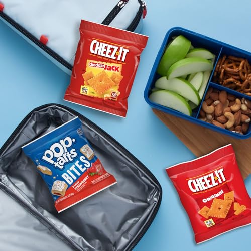 KELLOGG’S CHEEZ-IT & POP-TARTS SNACKS, GRAB ‘N GO, ANY TIME SNACKS VARIETY PACK, 33.42OZ BOX (30 COUNT)