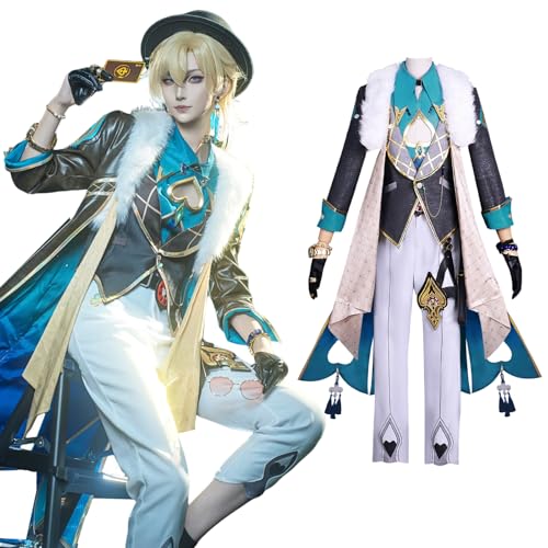 Fiamll Honkai Star Rail Cosplay Trailblazer Cosplay Disfraz de Star Anime Uniforme Completo Set Mujer Disfraz, Aventurina blanca, S